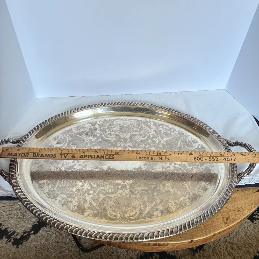 Towle Tray Silverplate Formal Dining Tea Victorian Style Grandmillenial Butler